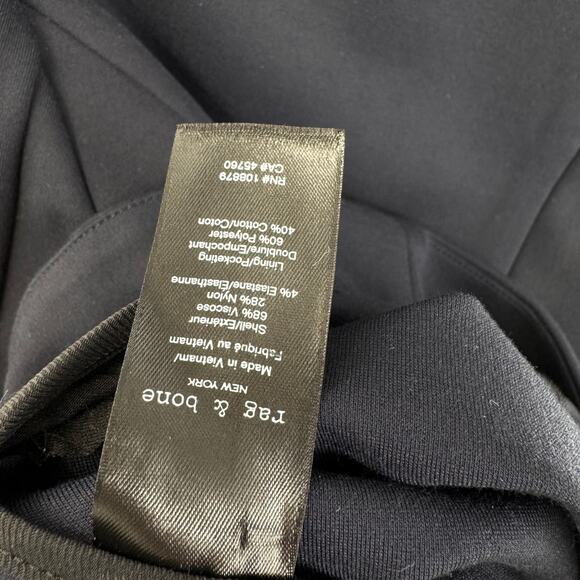 Rag & Bone Slade Blazer Ponte‎ Navy Blue Salute w/Gold Buttons Size 4 - Picture 11 of 13